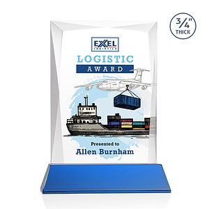 Messina VividPrint™ Award on Newhaven Base - Blue