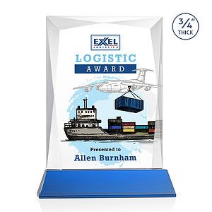 Messina VividPrint™ Award on Newhaven Base - Blue