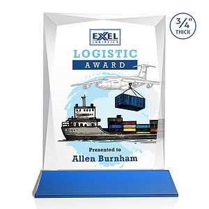 Messina VividPrint™ Award on Newhaven Base - Blue