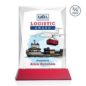 Messina VividPrint™ Award on Newhaven Base - Red