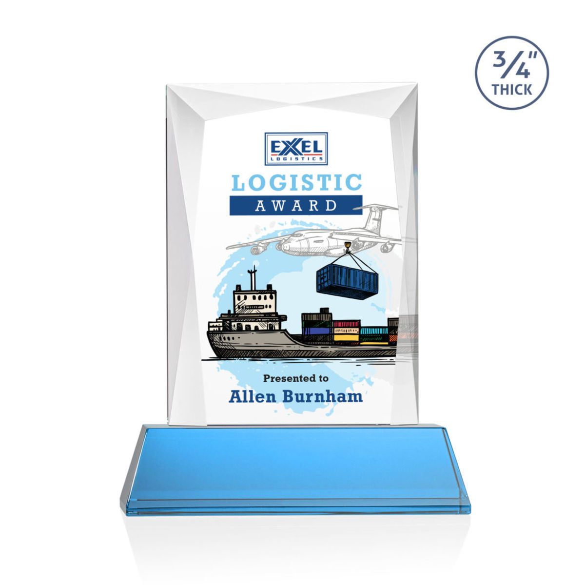 Messina VividPrint™ Award on Newhaven Base - Sky Blue