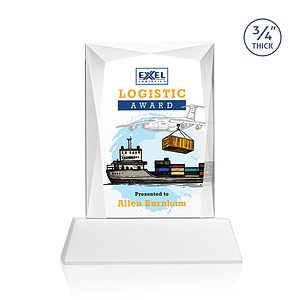 Messina VividPrint™ Award on Newhaven Base - White