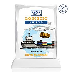 Messina VividPrint™ Award on Newhaven Base - White