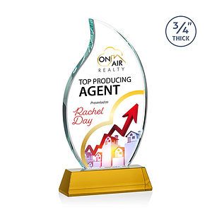 Croydon VividPrint™ Award on Newhaven Base - Amber
