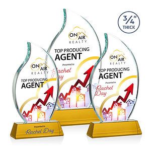 Croydon VividPrint™ Award on Newhaven Base - Amber