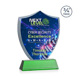 Scudo Shield VividPrint™ Award on Newhaven - Green