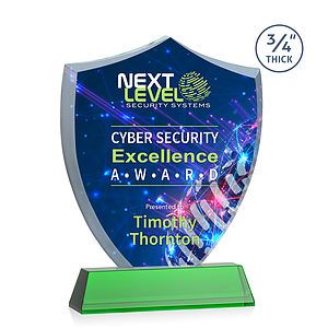 Scudo Shield VividPrint™ Award on Newhaven - Green
