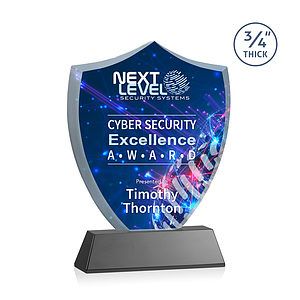 Scudo Shield VividPrint™ Award on Newhaven - Black