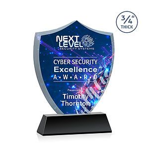 Scudo Shield VividPrint™ Award on Newhaven - Black