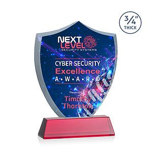 Scudo Shield VividPrint™ Award on Newhaven - Red