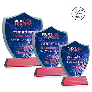 Scudo Shield VividPrint™ Award on Newhaven - Red