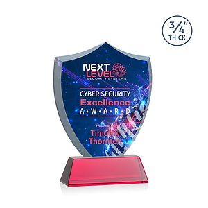 Scudo Shield VividPrint™ Award on Newhaven - Red