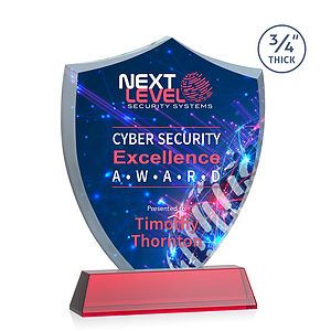 Scudo Shield VividPrint™ Award on Newhaven - Red