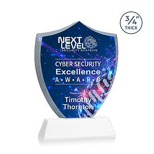 Scudo Shield VividPrint™ Award on Newhaven - White