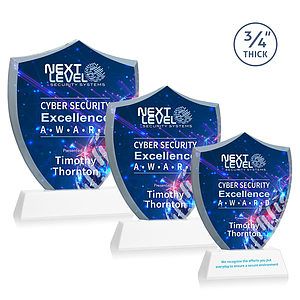 Scudo Shield VividPrint™ Award on Newhaven - White