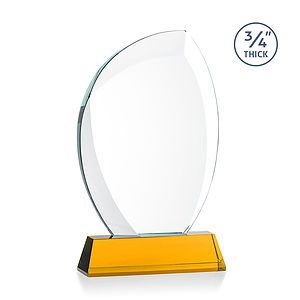 Wichita VividPrint™ Award on Newhaven Base - Amber