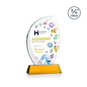 Wichita VividPrint™ Award on Newhaven Base - Amber