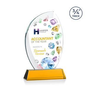 Wichita VividPrint™ Award on Newhaven Base - Amber
