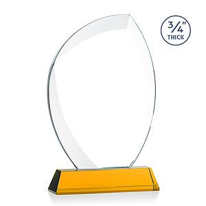 Wichita VividPrint™ Award on Newhaven Base - Amber
