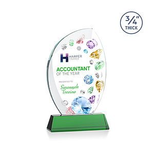 Wichita VividPrint™ Award on Newhaven Base - Green