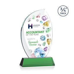 Wichita VividPrint™ Award on Newhaven Base - Green