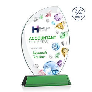 Wichita VividPrint™ Award on Newhaven Base - Green