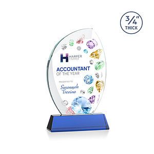 Wichita VividPrint™ Award on Newhaven Base - Blue