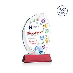 Wichita VividPrint™ Award on Newhaven Base - Red