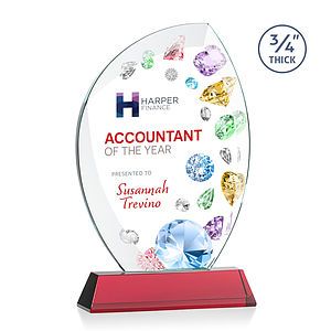 Wichita VividPrint™ Award on Newhaven Base - Red