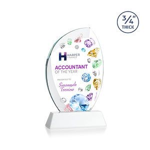 Wichita VividPrint™ Award on Newhaven Base - White
