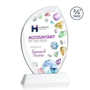 Wichita VividPrint™ Award on Newhaven Base - White