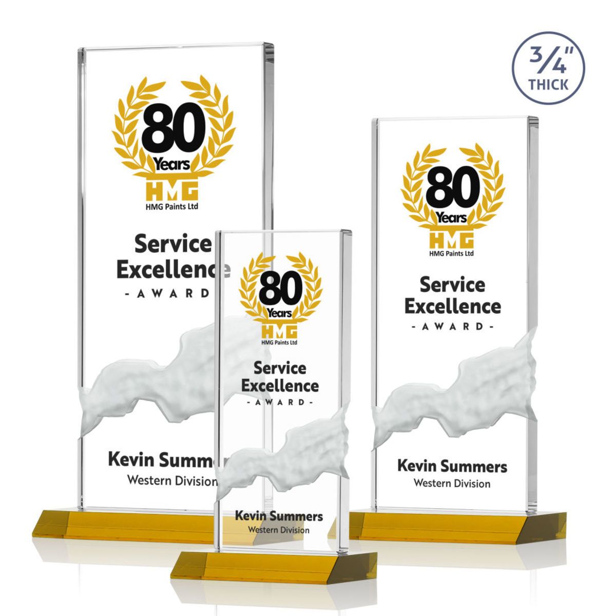 Poole VividPrint™ Award - Amber 