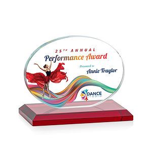 Austin (Horiz) VividPrint™ Award - Red 