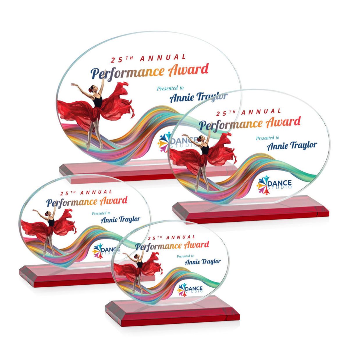 Austin (Horiz) VividPrint™ Award - Red 
