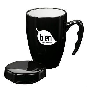 Barco Ceramic Mug w/ Lid - 14oz