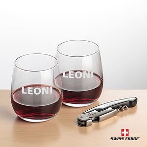 Swiss Force® Opener & Crestview Stemless Wine