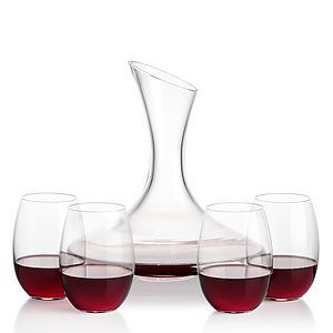 Madagascar Carafe & Carlita Stemless Wine