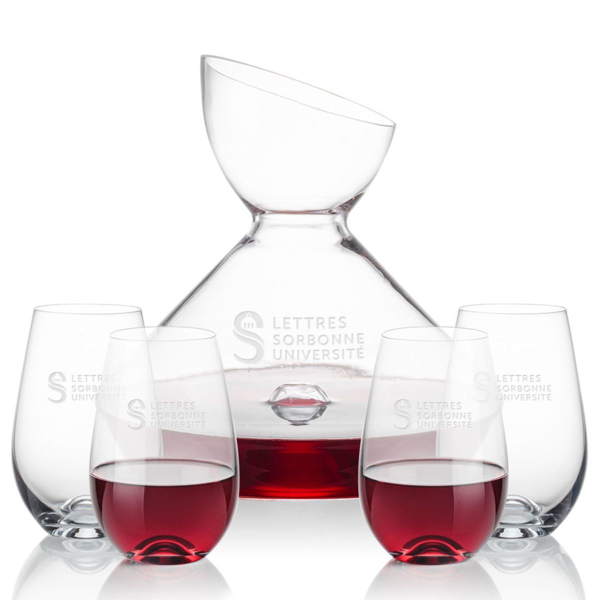 Woodbury Carafe & Boston Stemless Wine