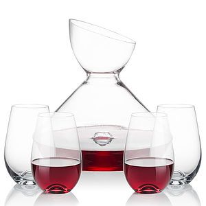 Woodbury Carafe & Boston Stemless Wine