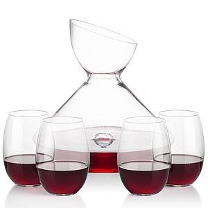 Woodbury Carafe & Carlita Stemless Wine
