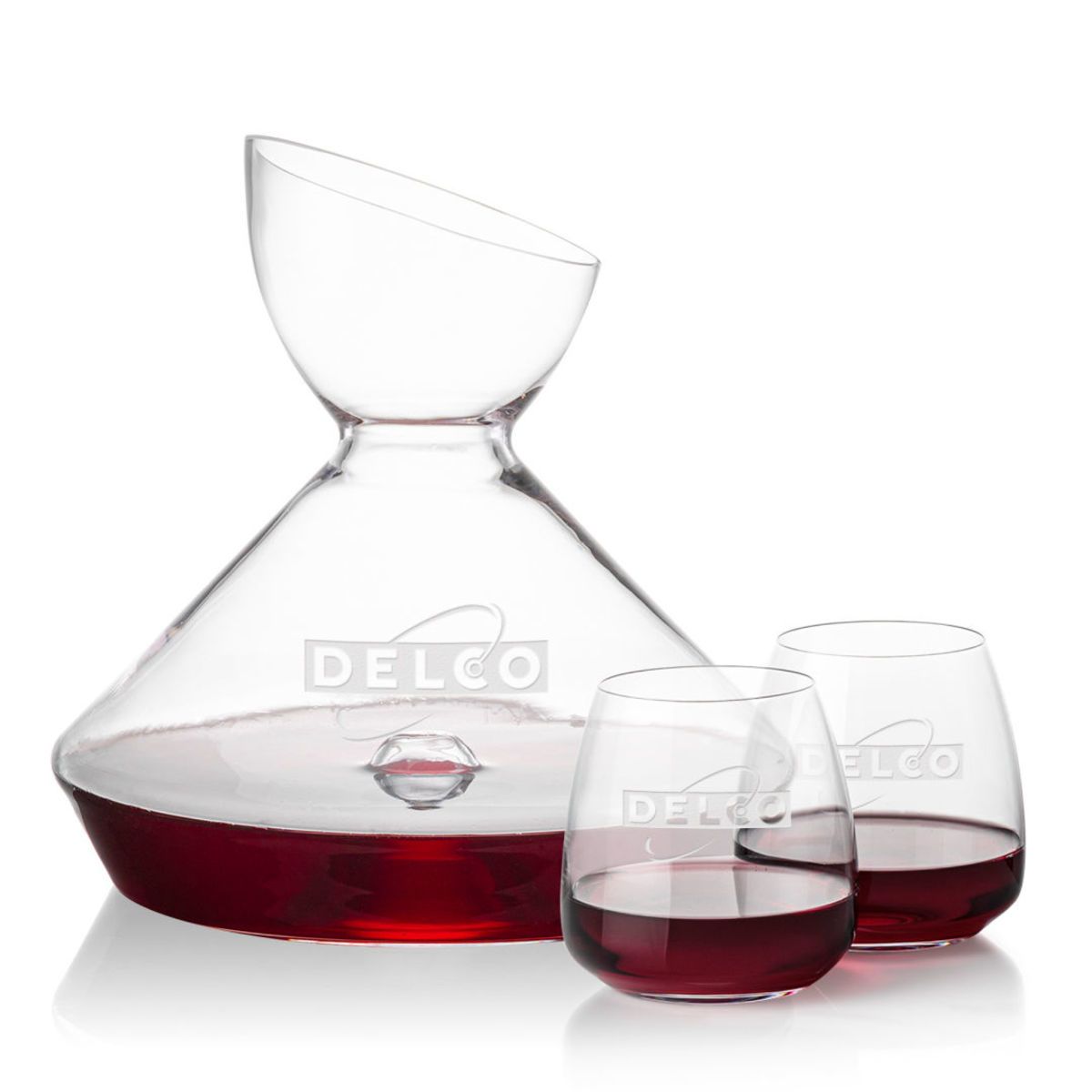 Woodbury Carafe & Hogarth Stemless Wine