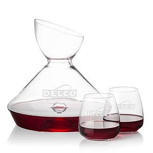 Woodbury Carafe & Hogarth Stemless Wine