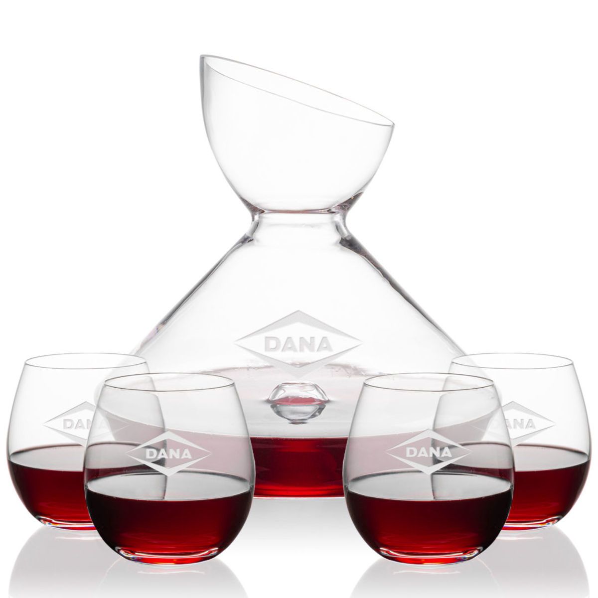 Woodbury Carafe & Redmond Stemless Wine
