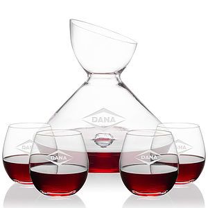 Woodbury Carafe & Redmond Stemless Wine