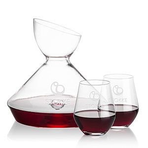 Woodbury Carafe & Reina Stemless Wine