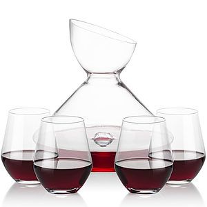Woodbury Carafe & Reina Stemless Wine