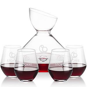 Woodbury Carafe & Reina Stemless Wine