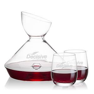 Woodbury Carafe & Salem Stemless Wine
