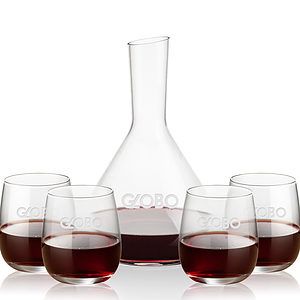 Terrassa Carafe & Crestview Stemless Wine