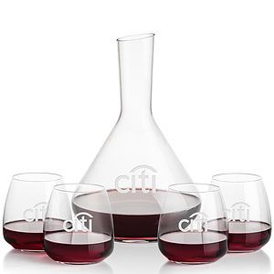 Terrassa Carafe & Hogarth Stemless Wine